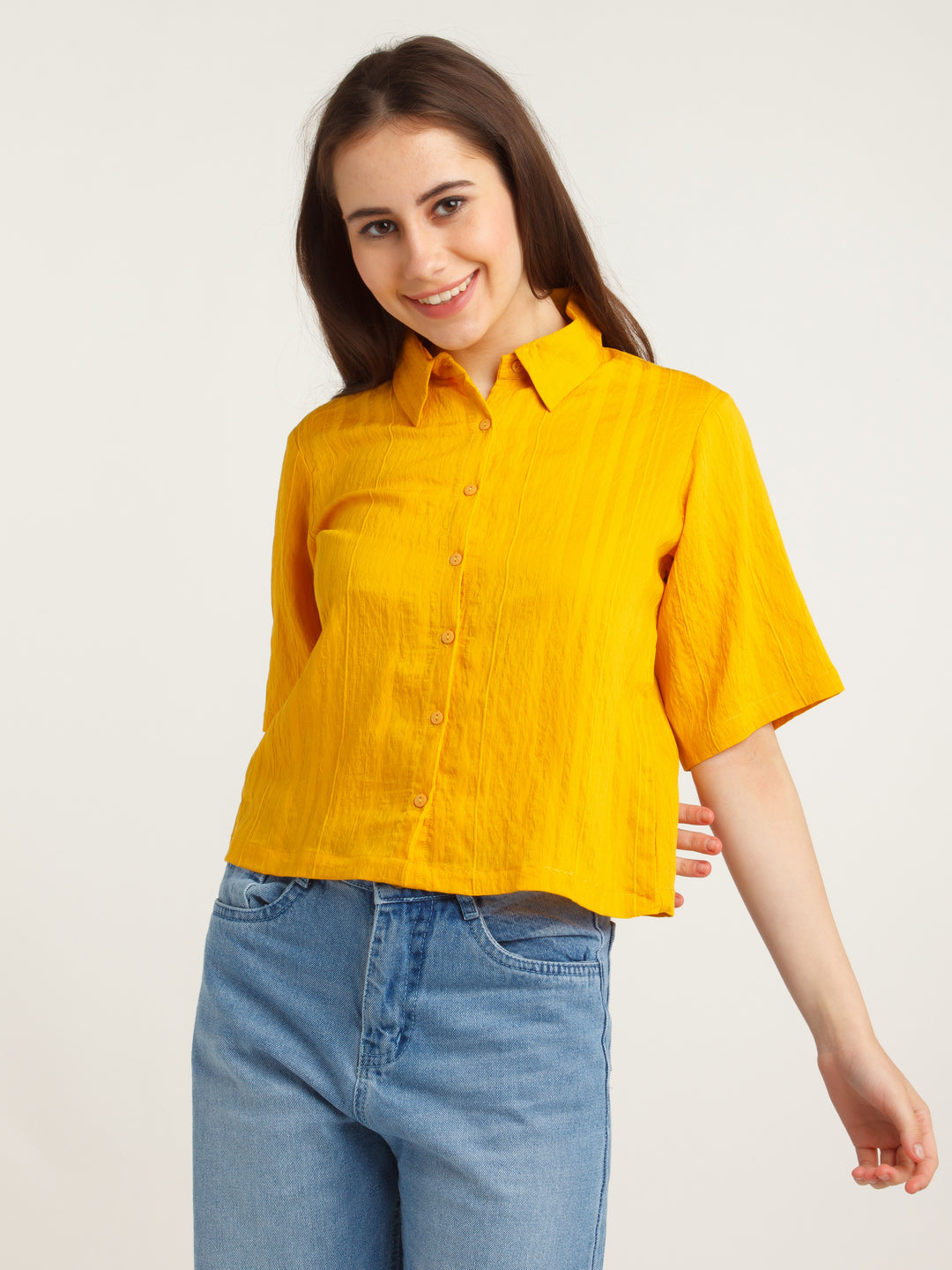 Yellow Solid Shirt