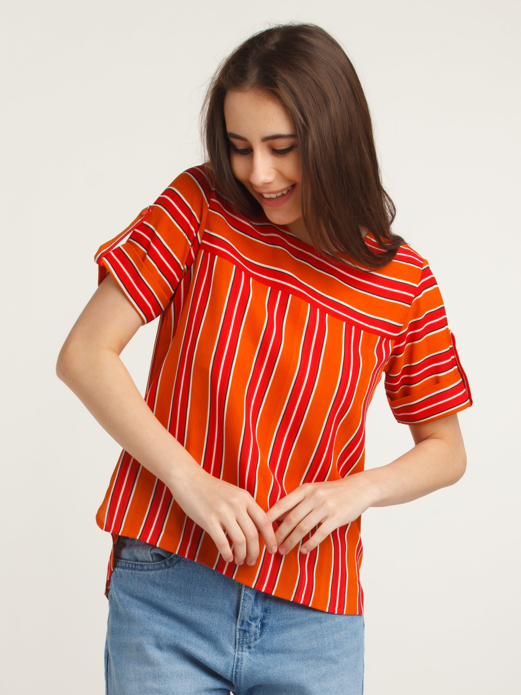 Multicolored Printed Straight Top