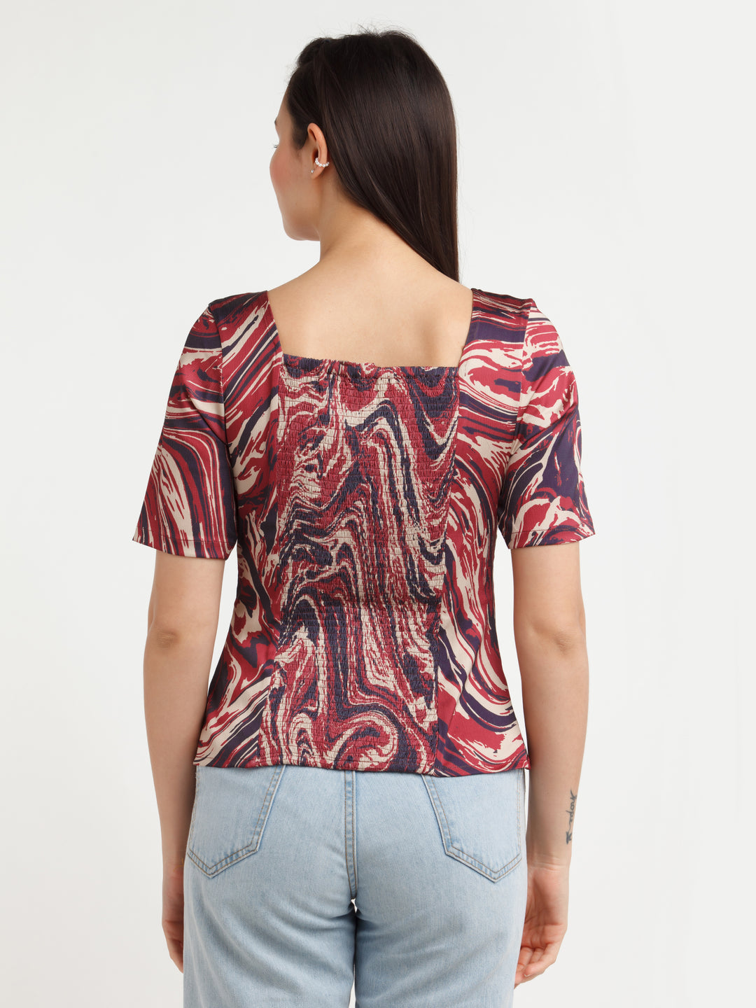Multi Color Printed Top For Women