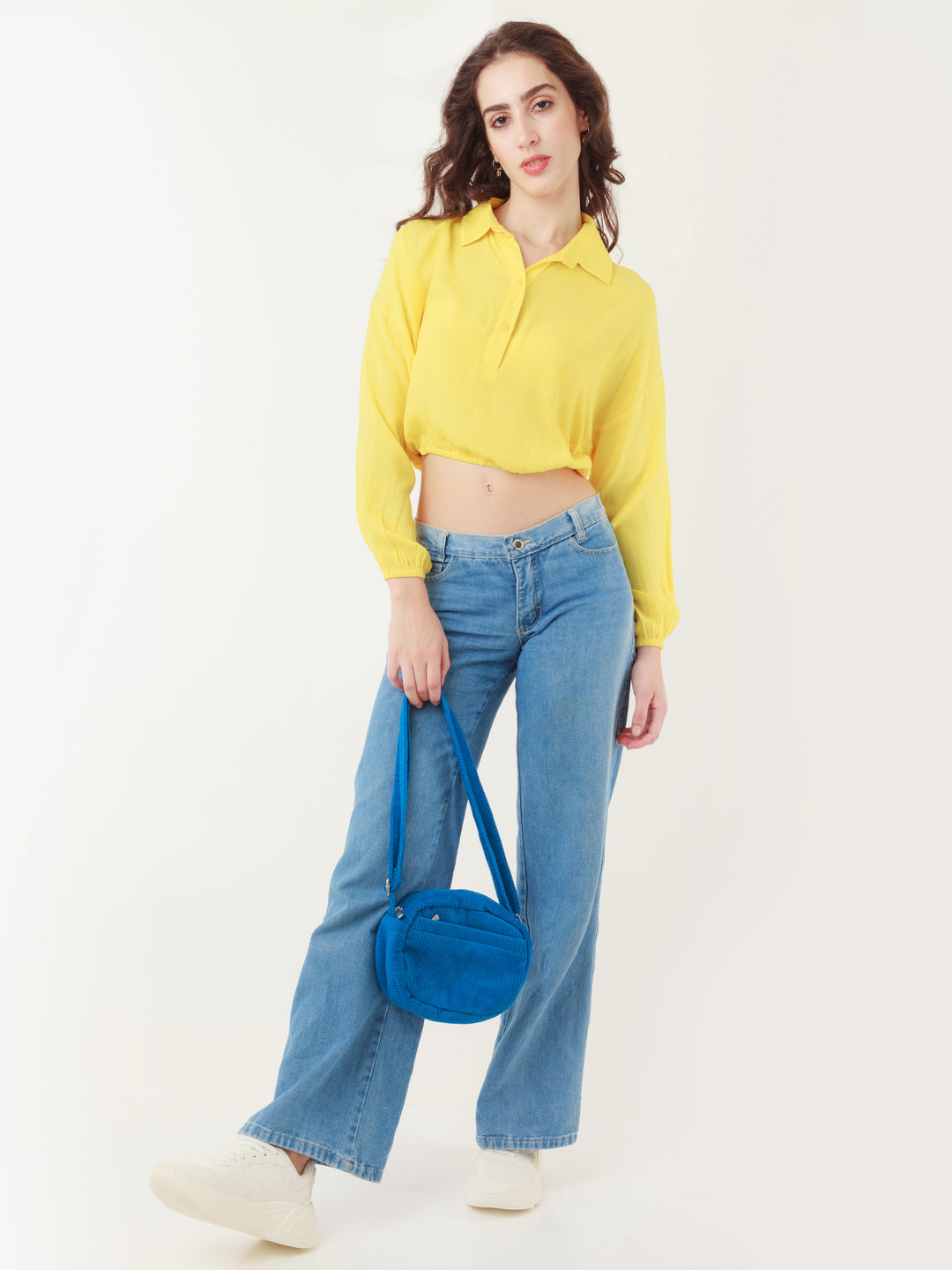 Yellow Solid Elasticated Top