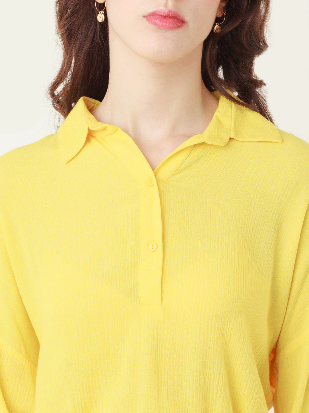 Yellow Solid Elasticated Top