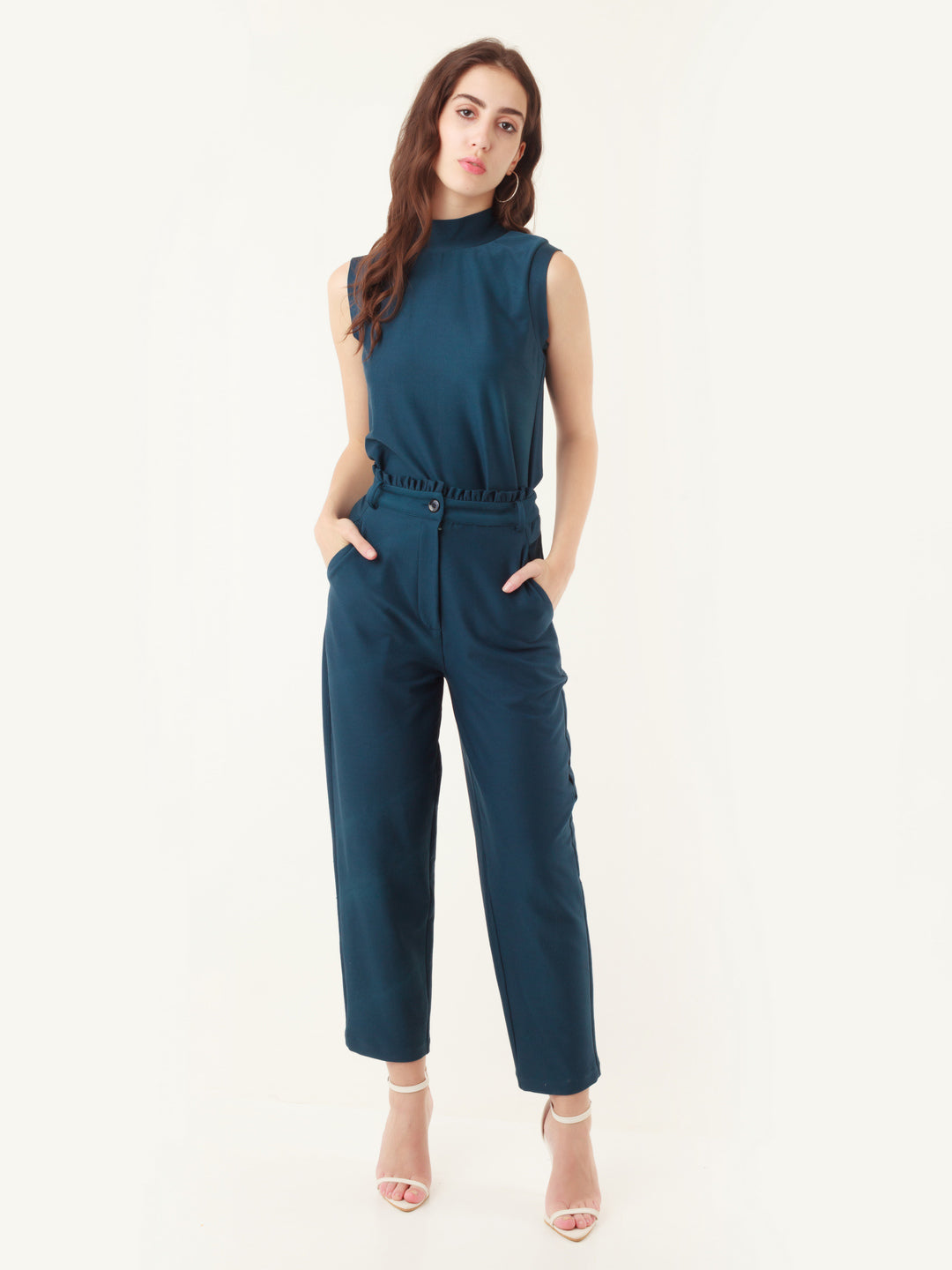 Blue Solid Regular Top