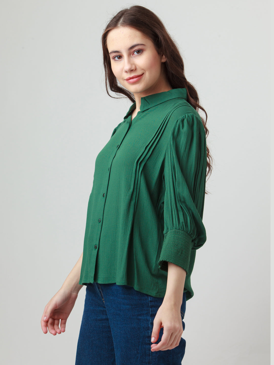 Green Solid Shirt