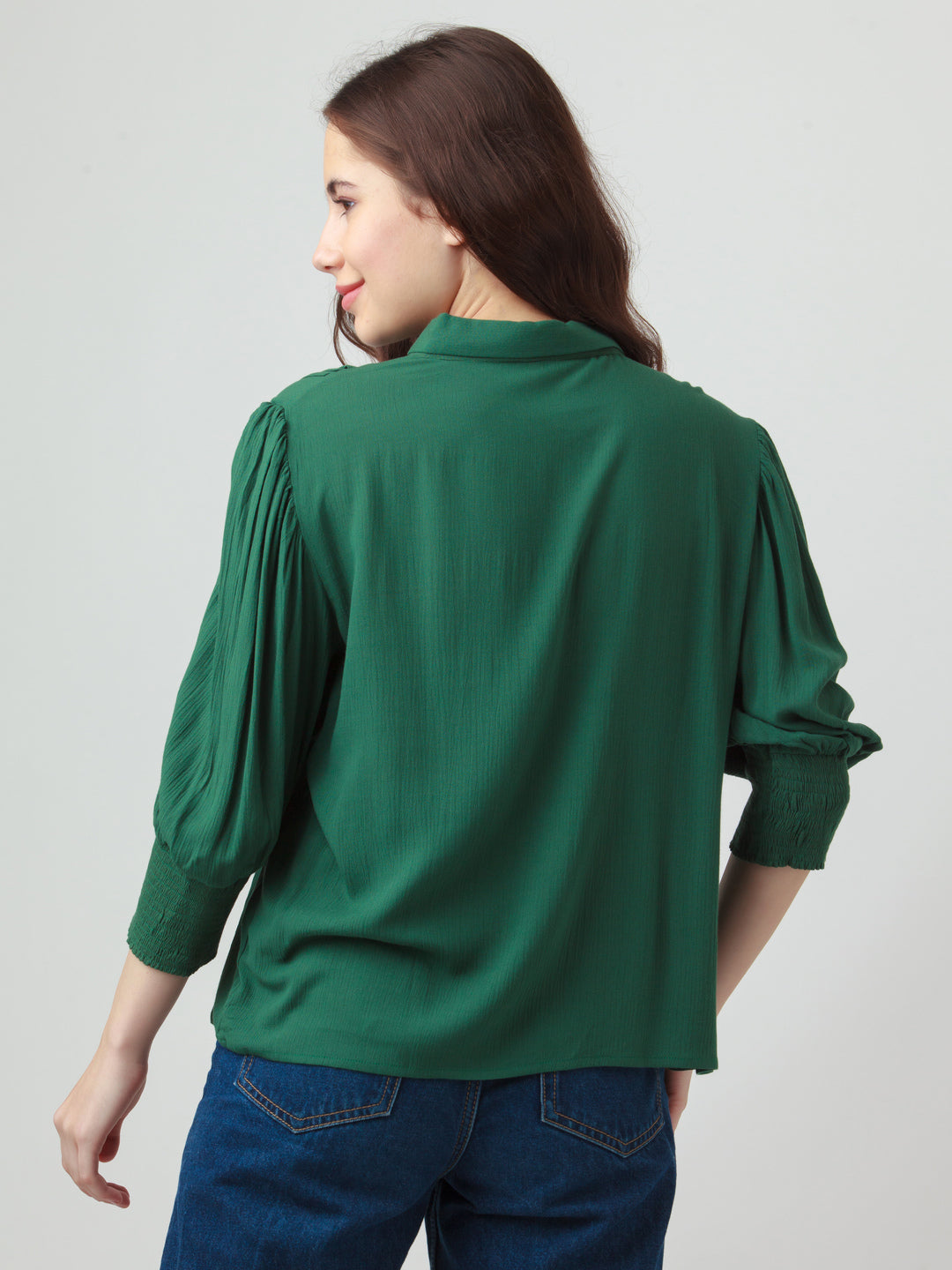 Green Solid Shirt