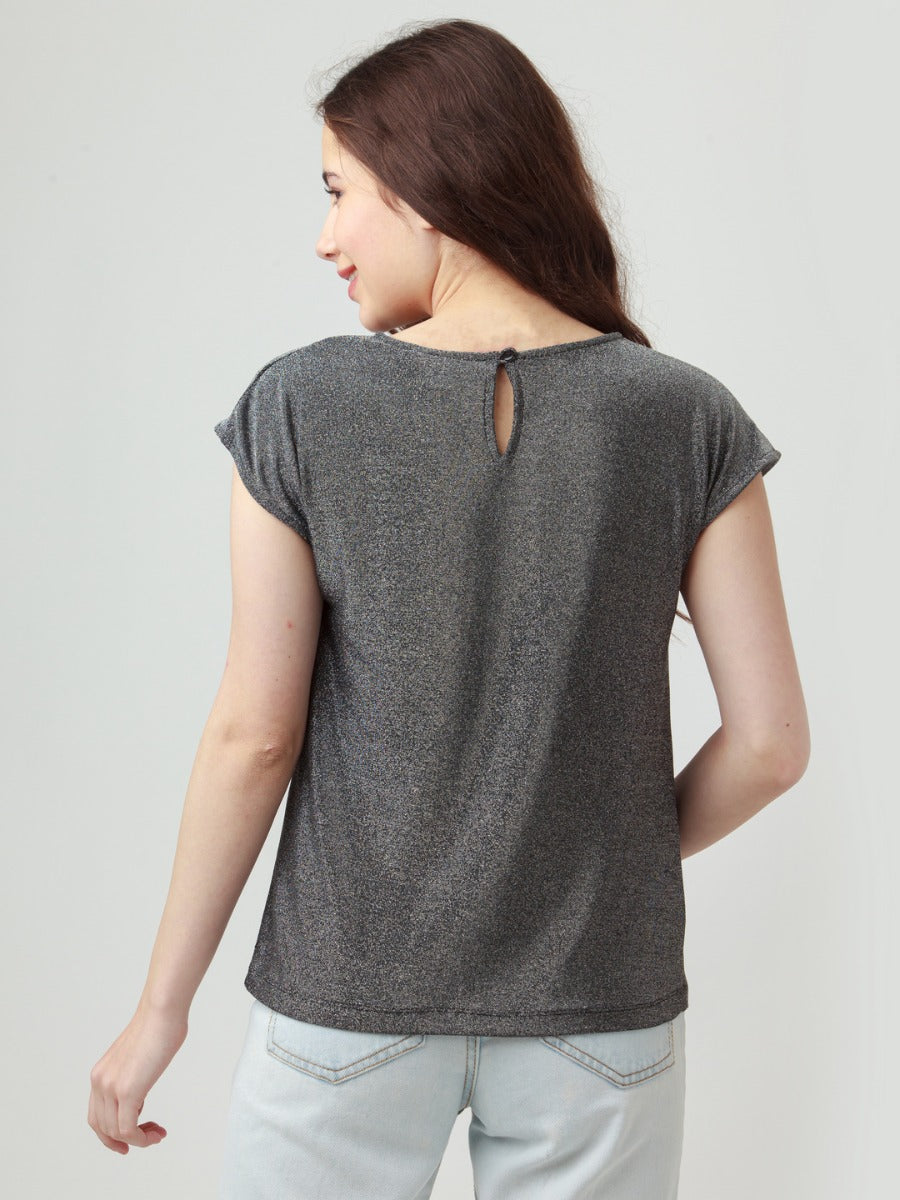 Silver Solid Top For Women