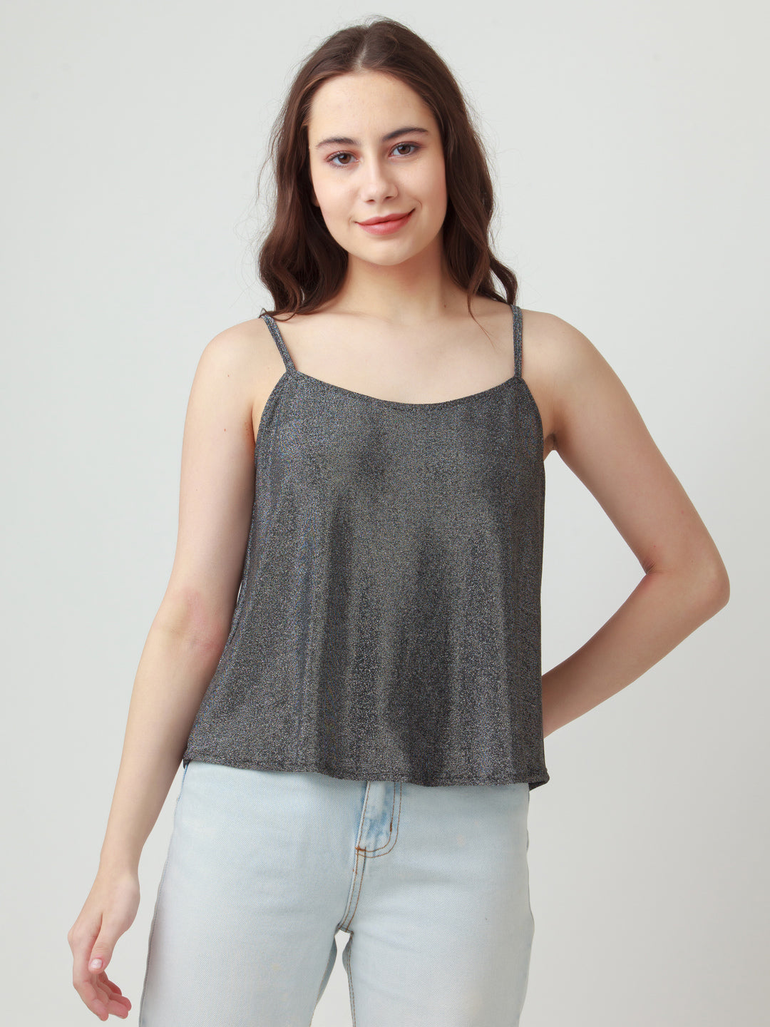 Silver Shimmer Top For Women
