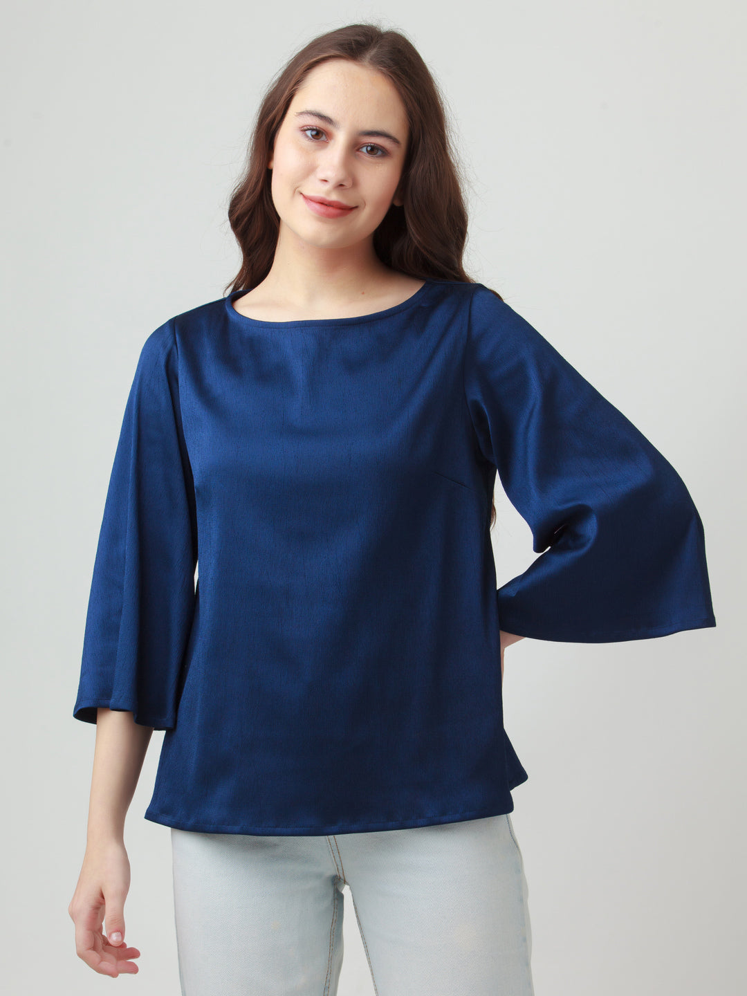 Navy Blue Solid Top