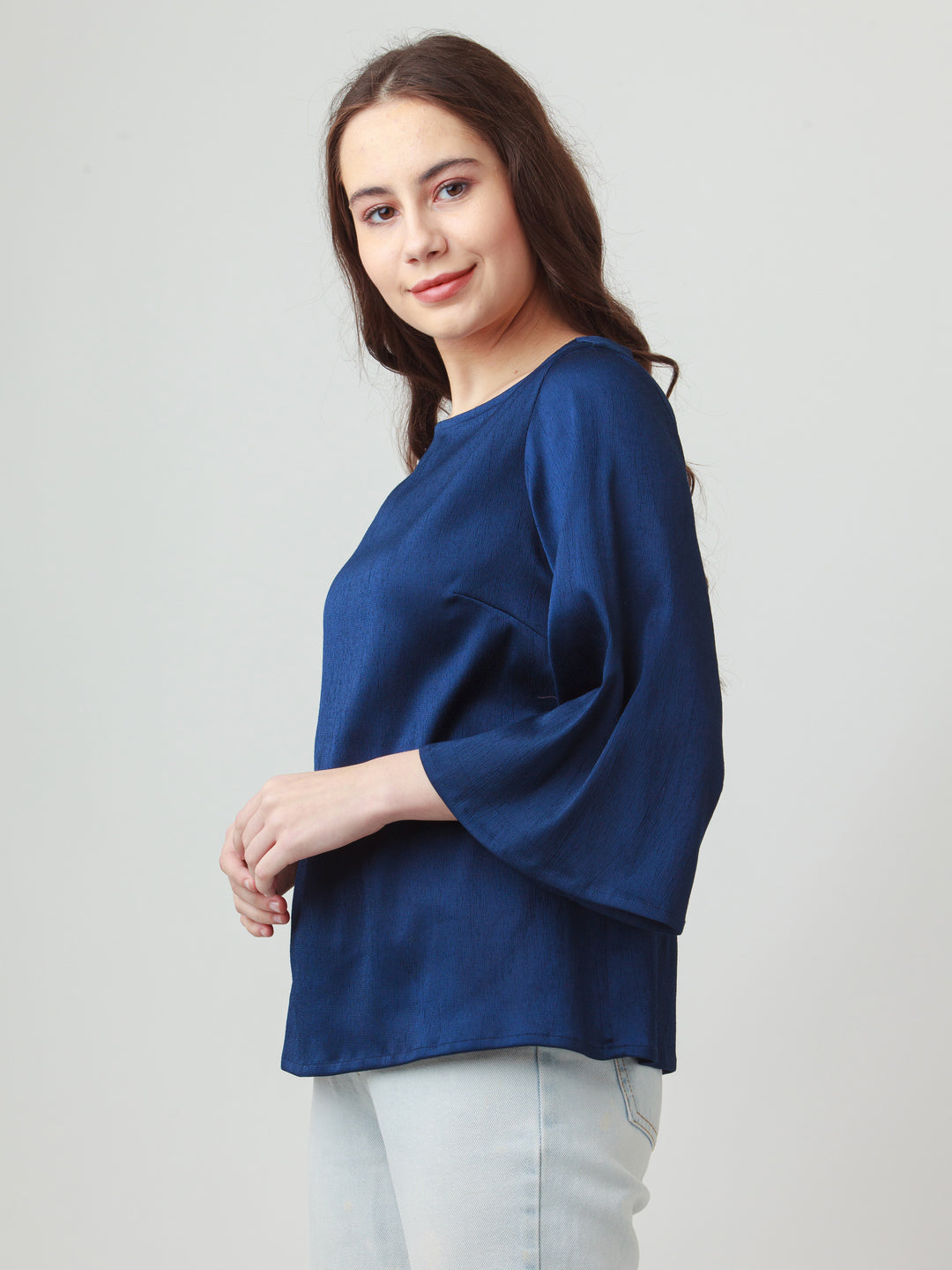 Navy Blue Solid Top