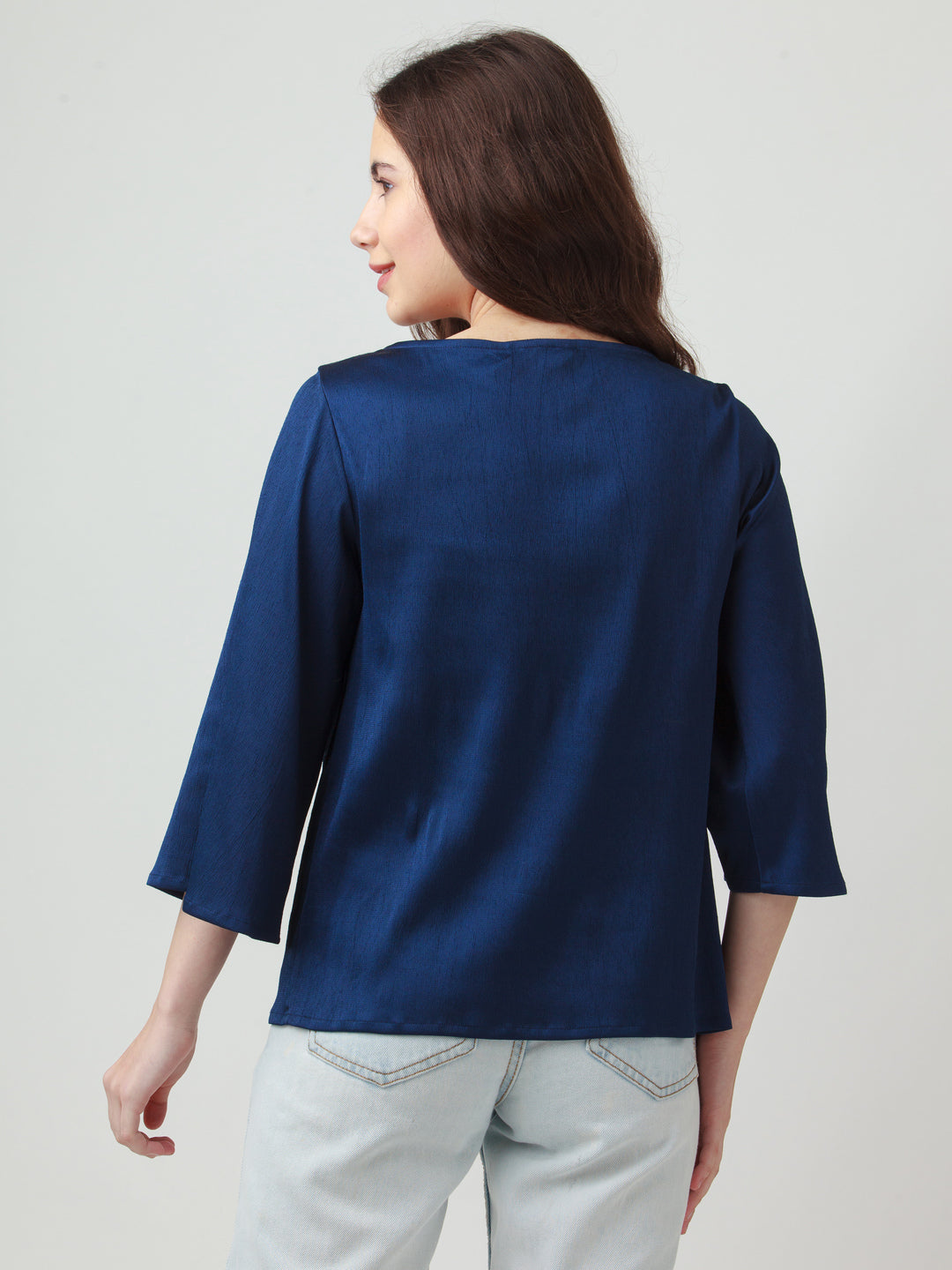 Navy Blue Solid Top