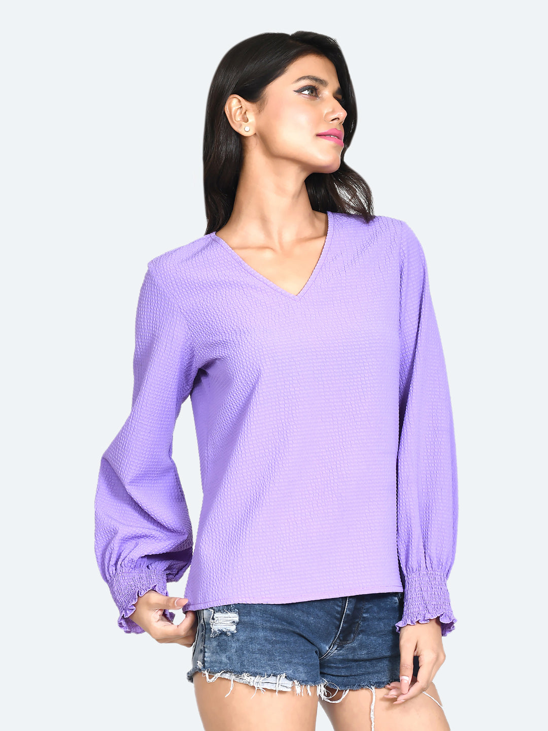 Purple Solid Top