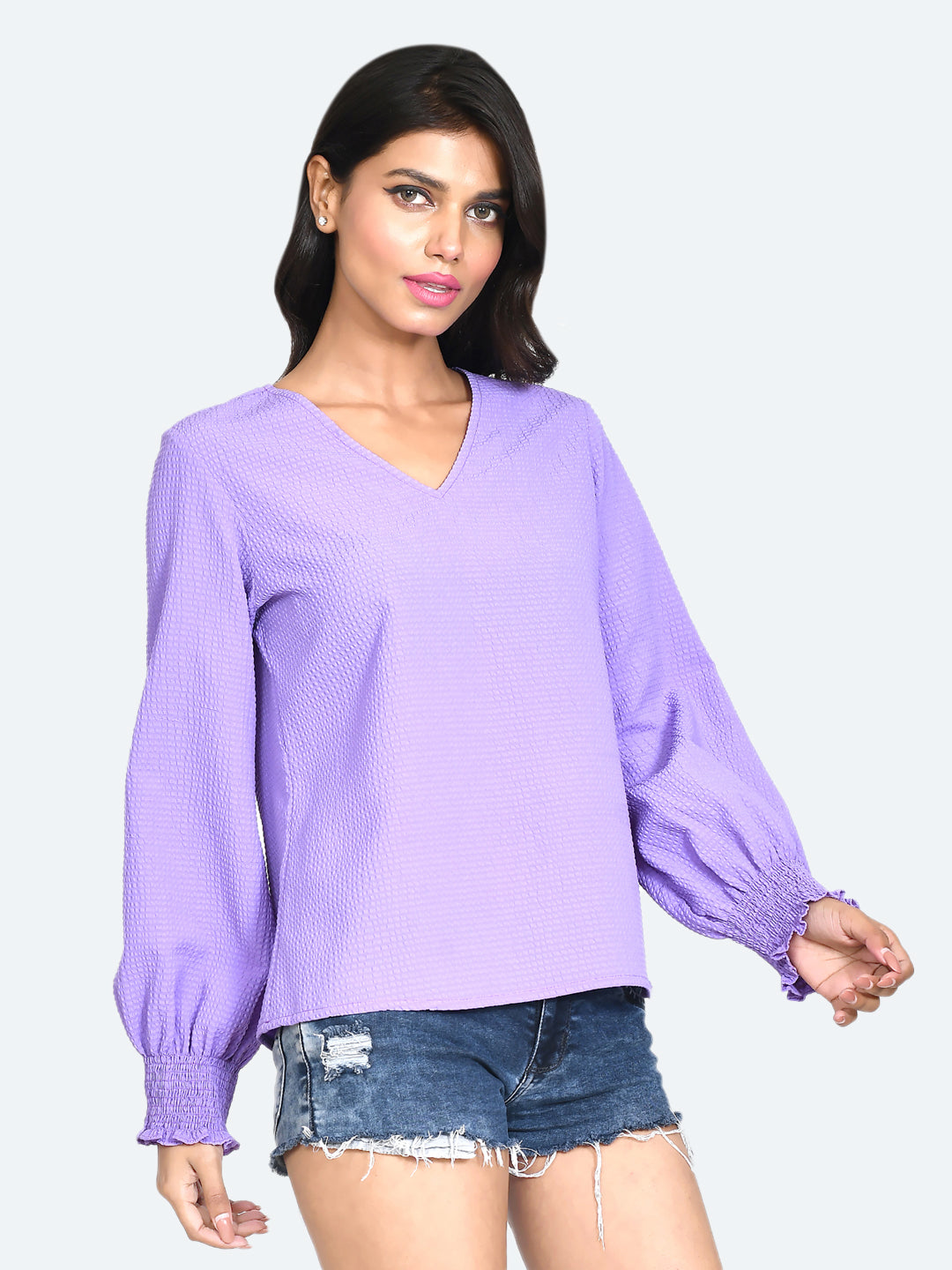 Purple Solid Top