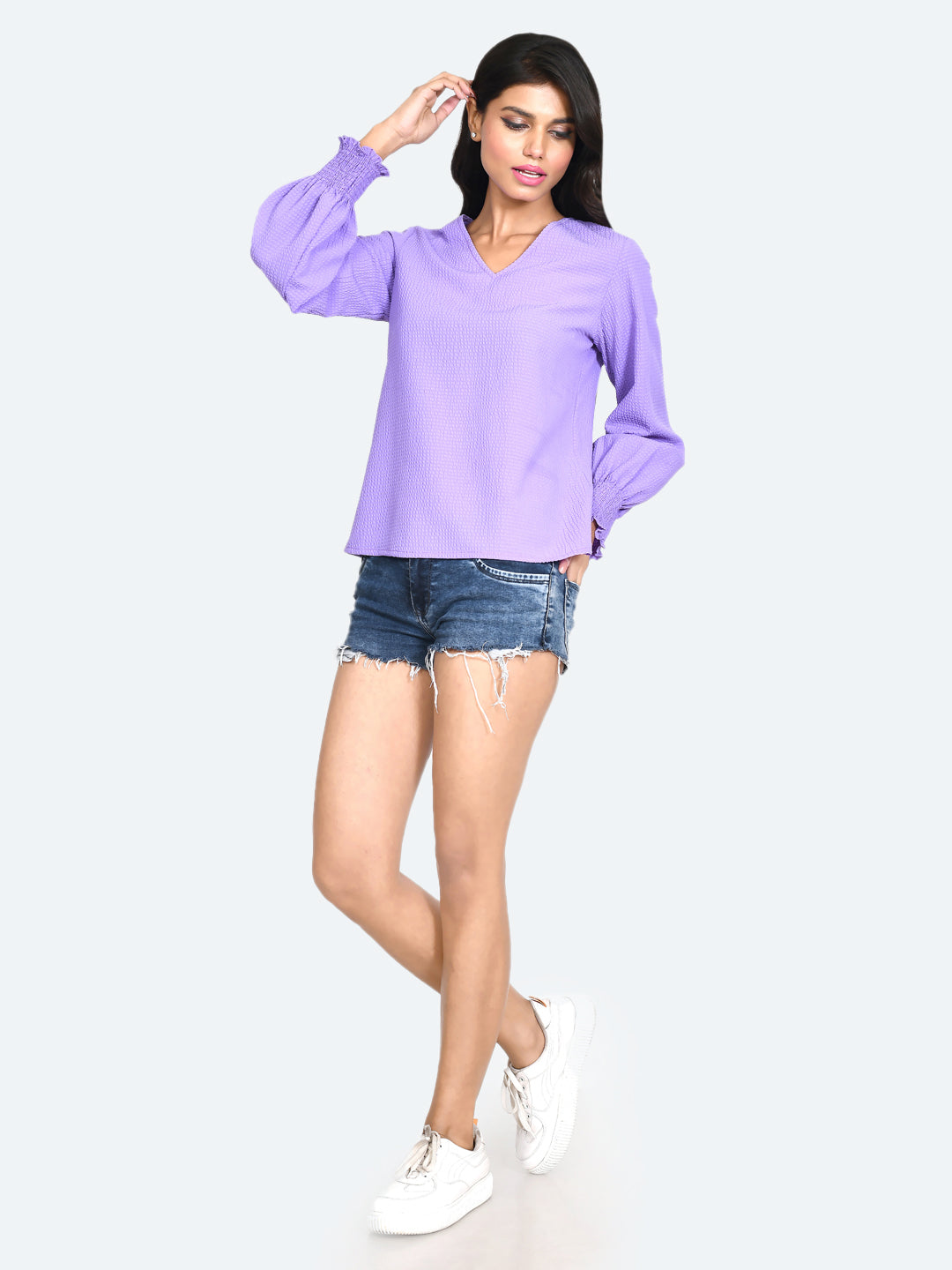 Purple Solid Top