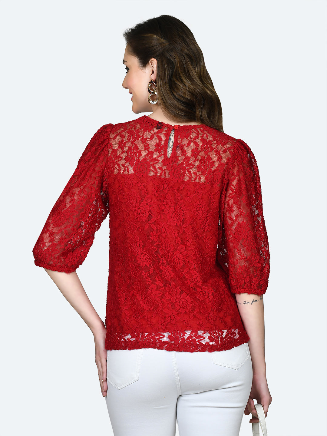 Red Lace Top For Women
