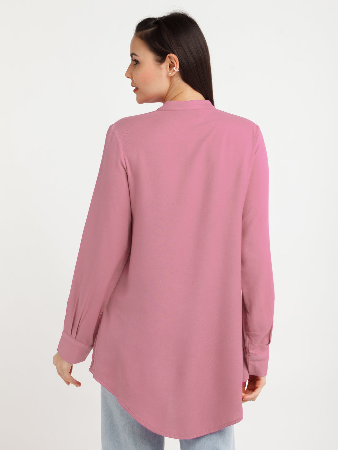 Pink Solid Top for Women